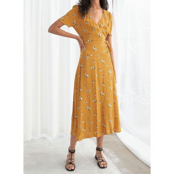 & Other Stories Los Angeles Atelier Floral Wrap Maxi Dress Women’s Size 0 - Picture 1 of 12